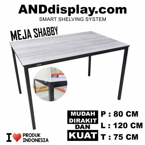 MEJA SHABBY 80 X 120 CM